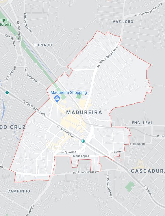 Mapa de Madureira RJ